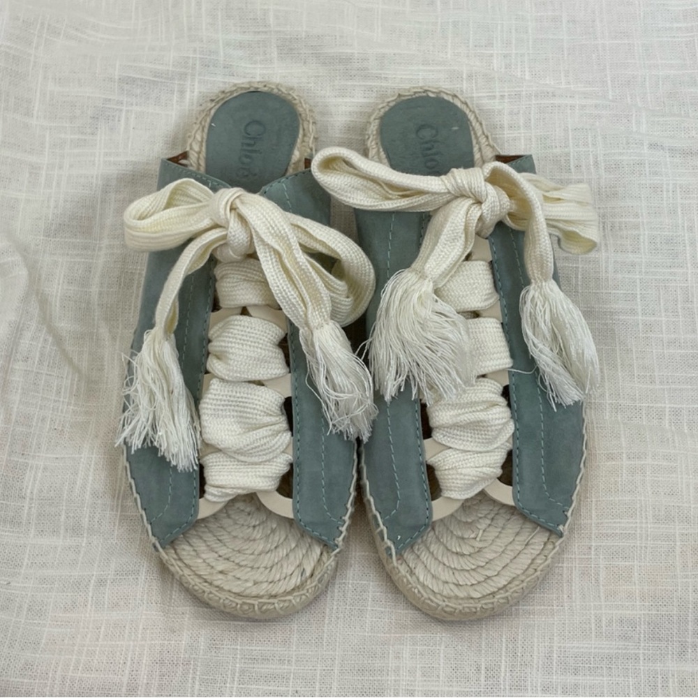 Chloe Harper Lace-up Espadrille Slide Sandals
